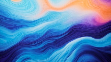 Fototapeta premium Spiraling blue and red swirls merge in a flowing abstract design 