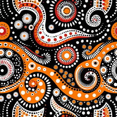Fototapeta premium aboriginal seamless pattern tile background