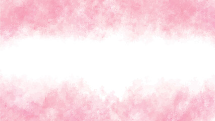 水彩テクスチャの背景素材　ピンク　春イメージ　横長　16:9