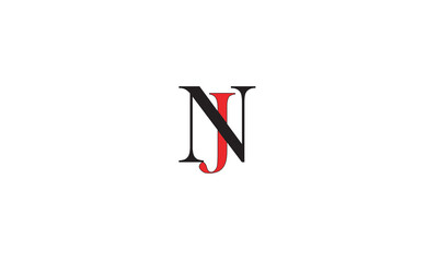 JN, NJ , J , N , Abstract Letters Logo Monogram	