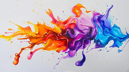 Vibrant Airbrush Drawing Paint Splash