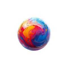 sphere galass ball multi color isolated on transparent background