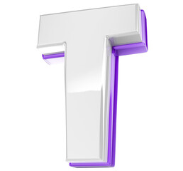 Font T 3D Render