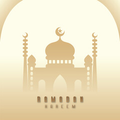 premium luxury greeting feed design for social media celebrating the blessed month of Ramadan
