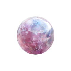 A round glass ball isolated on transparent background