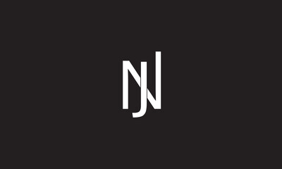 JN, NJ , J , N , Abstract Letters Logo Monogram	