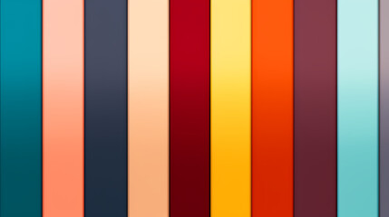 Colorful wooden background with vertical planks of different bright colors and copy space