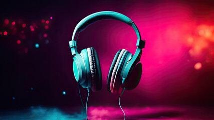 headphones and music