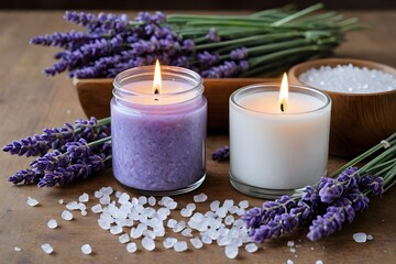 Obraz na płótnie Canvas lavender soap and lavender