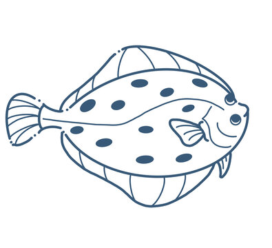 recommend clip art: カレイの線画