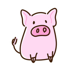 ピンク色のマイクロブタ