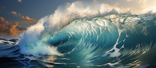 Surfing ocean wave - obrazy, fototapety, plakaty