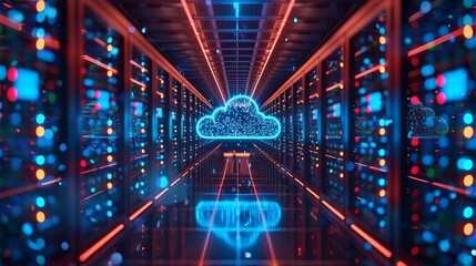 Showcase a cloud computing infrastructure powering global digital businesses