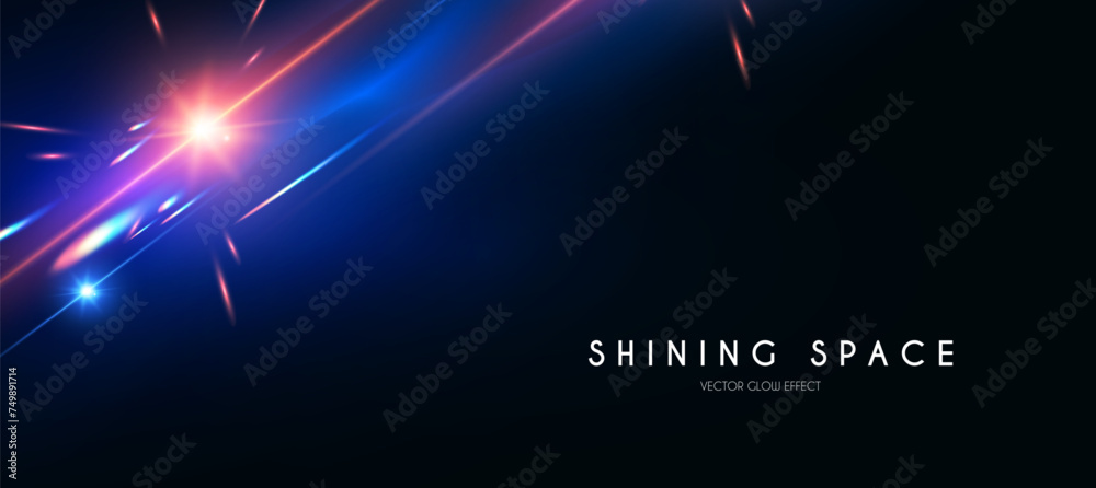 Canvas Prints motion light effect. shining magic background and shining stars in space. cosmos abstract background