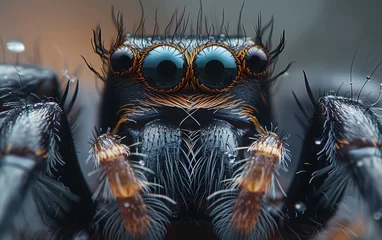 Fotobehang Piercing Stare of a Leaping Spider © Pure Imagination
