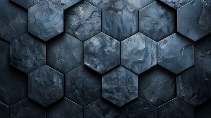 Abstract background with hexagons, abstract metal look, futuristic texture, geometric metal surface AI Generative