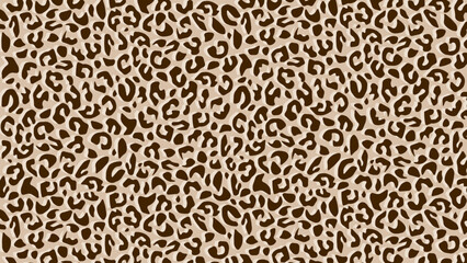 Leopard skin fur texture beige background	 - obrazy, fototapety, plakaty