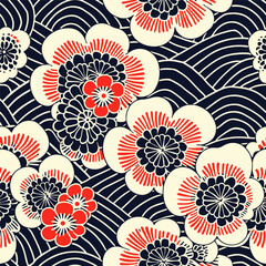 Japanese seamless pattern illustration