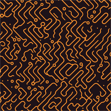 Light Orange vector texture with curves. Curvy Lines Texture. Dark Multicolor vector pattern with curves. Linear ornament. Abstract creative template. Seamless.
