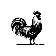 Simple and Clean Chicken Rooster Logo Icon
