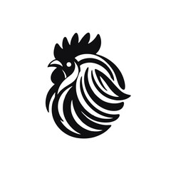 Simple and Clean Chicken Rooster Logo Icon