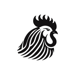 Simple and Clean Chicken Rooster Logo Icon
