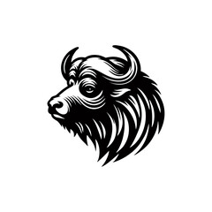 Simple and Clean Buffalo Logo Icon