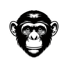 Simple and Clean Chimpanzee Logo Icon