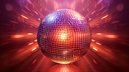 Obraz premium Sparkling disco ball in a night club. Night party.