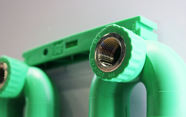 Close-up pvc sanitary pipe joint.