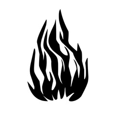 Fire flames, set icons, vector illustration