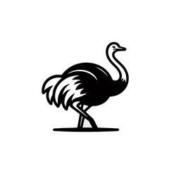 Simple and Clean Ostrich Logo Icon