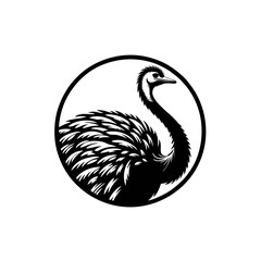 Simple and Clean Ostrich Logo Icon