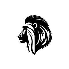 Simple and Clean Mandrill Primate Logo Icon	