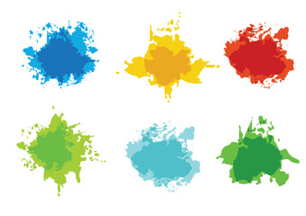 Abstract vector splatter set color isolate background design. illustration vector design.