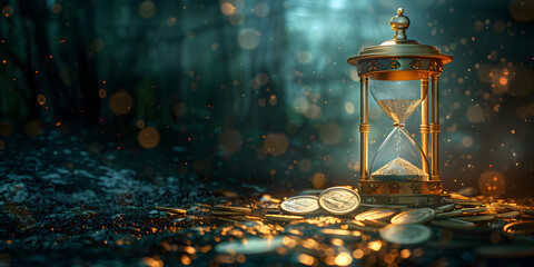 antique clock and candle - obrazy, fototapety, plakaty
