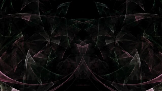 Abstract fractal with smoke tech futuristic motion background. Seamless looping. Video animation. 4k Motion. 