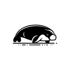 Simple and Clean Dugong Logo Icon