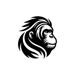 Orangutan Logo Icon Simple and Clean