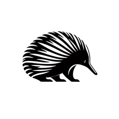 Simple and Clean Echidna Logo Icon Silhouette	