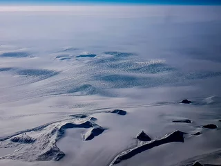 Foto op Plexiglas aerial picture of greenland landscape with ice and glaciers © Marcel
