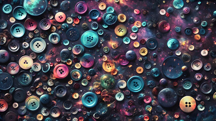  Background of colorful buttons