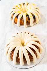 Crafting Lemon, Blueberry, and Vanilla Bundt Cakes