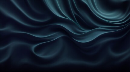 Fototapeta premium Calm blue waves form abstract flowing fabric design 