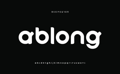 ablong, Abstract technology science alphabet lowercase font. digital space typography vector illustration design