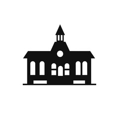 Church vector line new icon. Symbol, logo illustration. Element of education illustration. School building line icon vector design. Educational building line icon.