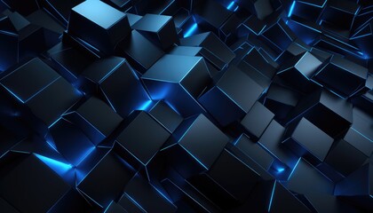blue and black abstract geometric background
