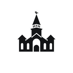 Church Icon Design Vector Template. Church building icon. Church icon. Religion illustration sign. Church tower. Church icon vector illustration template.