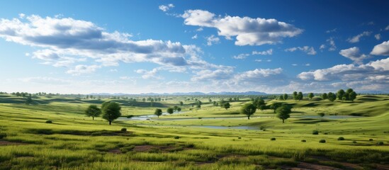 Fototapeta premium countryside with a wide field