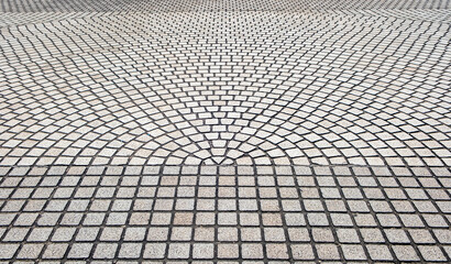Intricate pattern on the plaza at Liberty Square in downtown Taipei